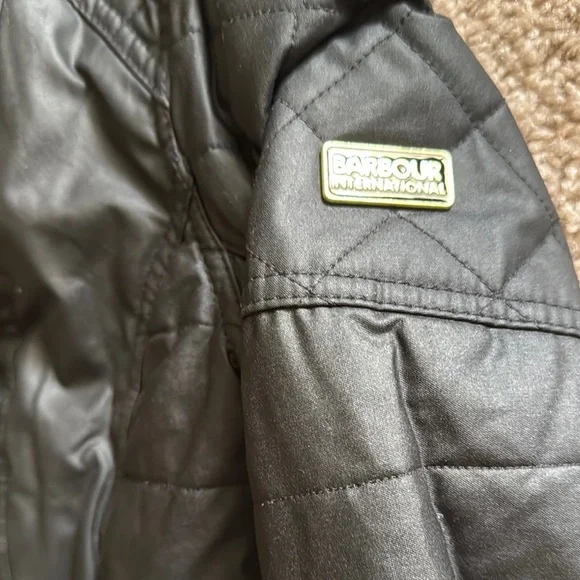 Barbour Black Utility Jacket Waxed Finish - Picture 5 of 9